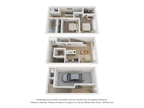 Floor plan for 2 beds, 1.5 baths, 1485 sqft